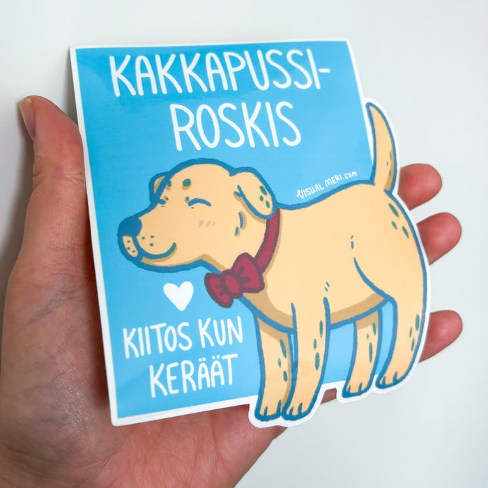 Kakkapussiroskis-tarra