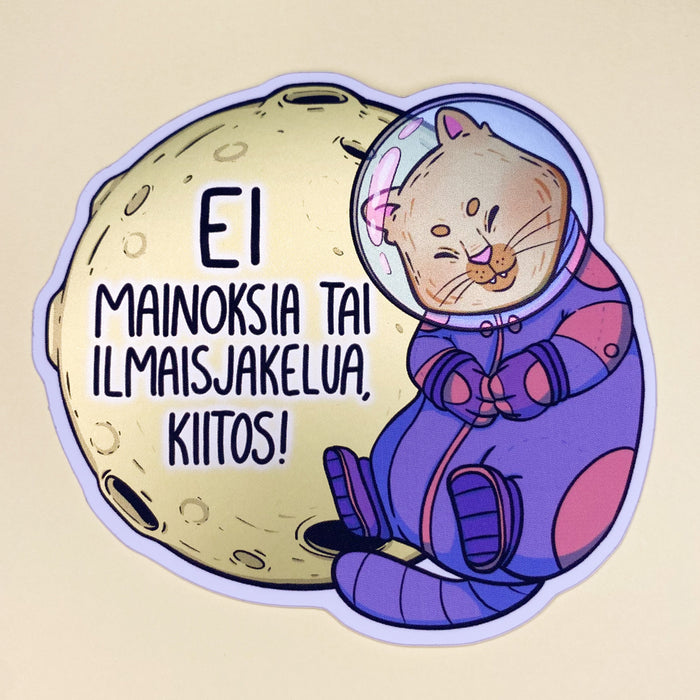 Ei mainoksia tai ilmaisjakelua kiitos, avaruuskissa