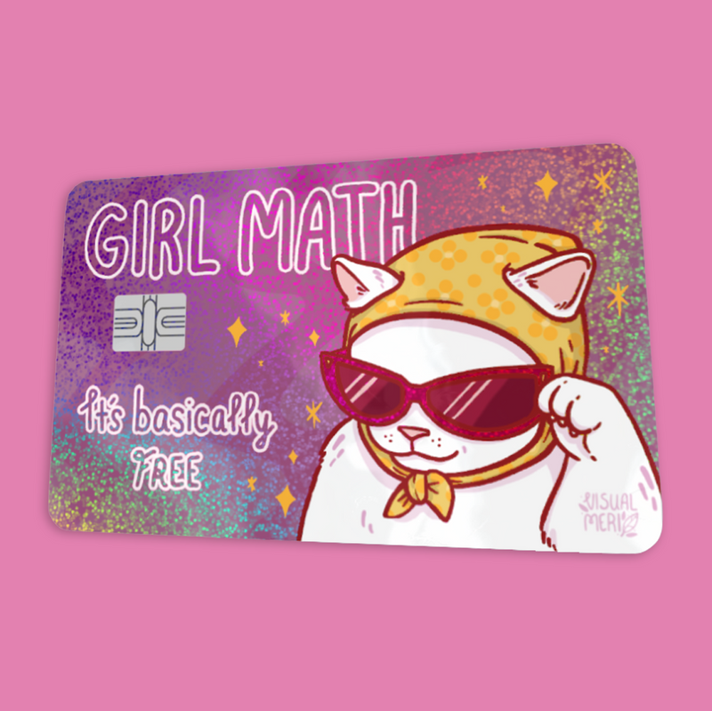 Girl math, pankkikorttitarra