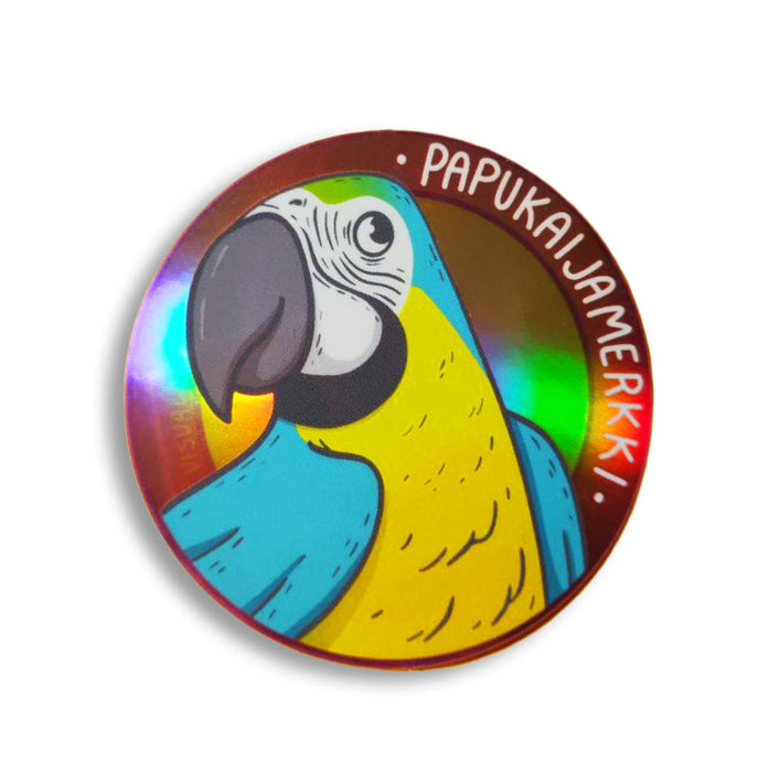 PIKKUVIKAINEN: Papukaijamerkki Hologrammi Ara