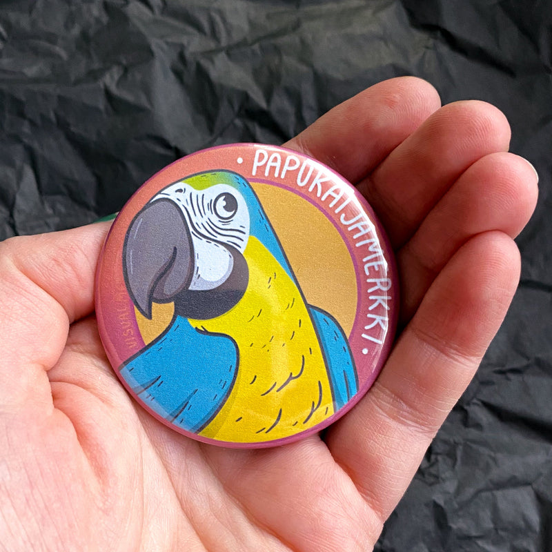 Papukaijamerkki taskupeili - erilaisia