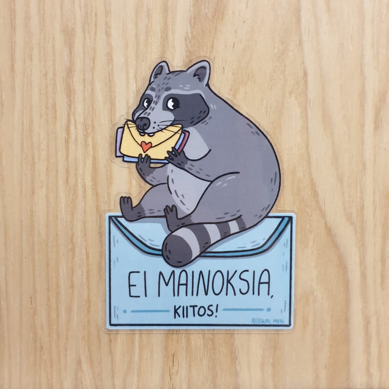 Ei mainoksia kiitos, pesukarhu